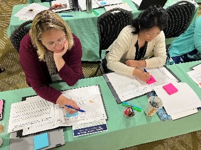 SEAD Workshop participants working on documents